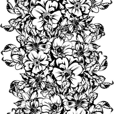vintage çiçek desen arka plan vektör çizim