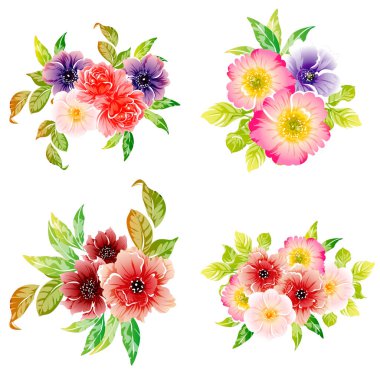 vektör çizim parlak çiçek desen arka plan