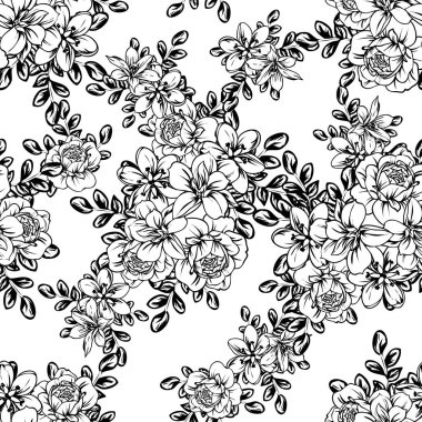vintage çiçek desen arka plan vektör çizim