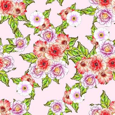 vektör çizim parlak çiçek desen arka plan