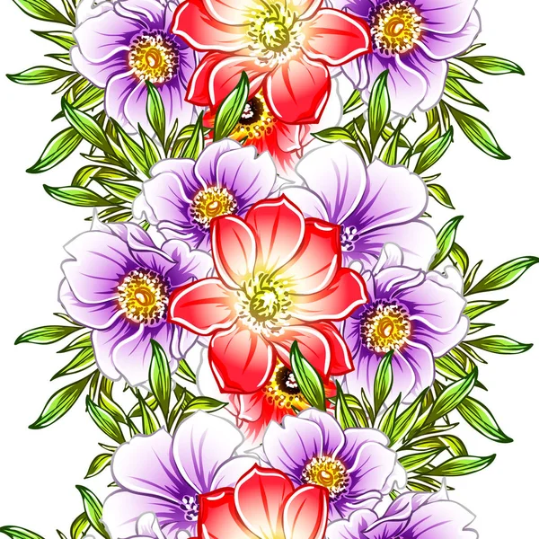 Vektor Illustration Von Hellen Blumen Muster Hintergrund — Stockvektor