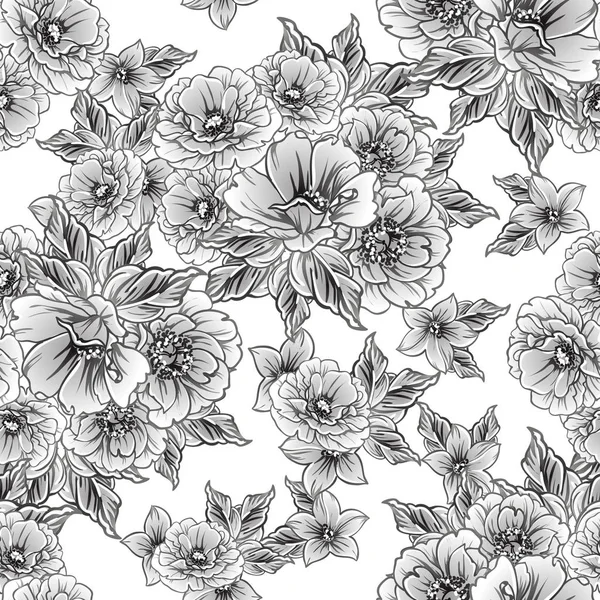 Vektor Illustration Von Vintage Blumen Muster Hintergrund — Stockvektor