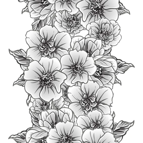 Vintage Çiçek Desen Arka Plan Vektör Çizim — Stok Vektör