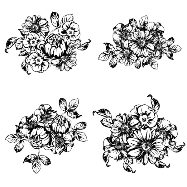 Vektor Illustration Von Vintage Blumen Muster Hintergrund — Stockvektor