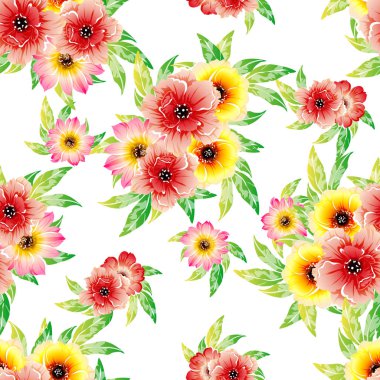 vektör çizim parlak çiçek desen arka plan