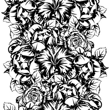 vintage çiçek desen arka plan vektör çizim