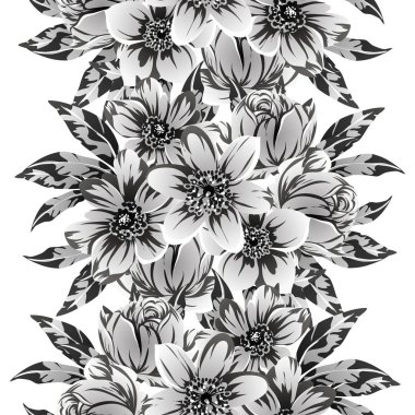 vintage çiçek desen arka plan vektör çizim