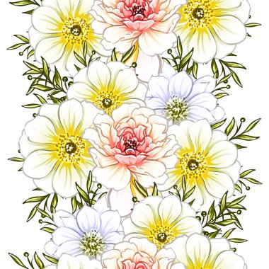 vektör çizim parlak çiçek desen arka plan