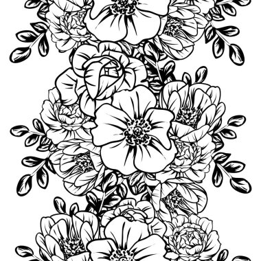 vintage çiçek desen arka plan vektör çizim