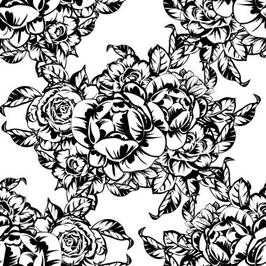 vintage çiçek desen arka plan vektör çizim