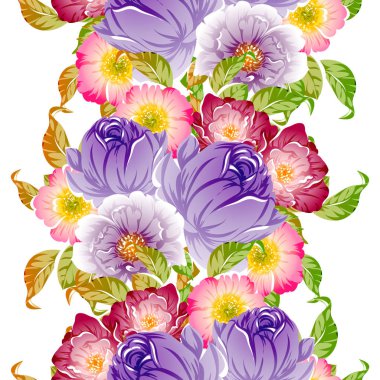 vektör çizim parlak çiçek desen arka plan