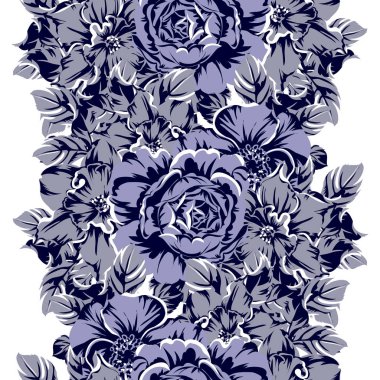 vintage çiçek desen arka plan vektör çizim