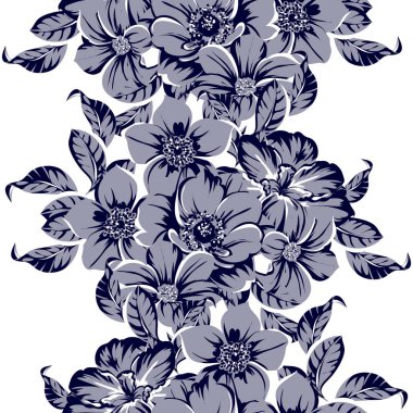 vintage çiçek desen arka plan vektör çizim