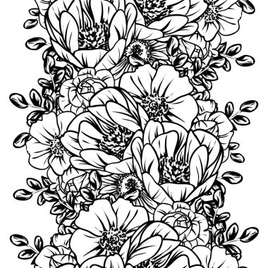 vintage çiçek desen arka plan vektör çizim