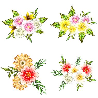 vektör çizim parlak çiçek desen arka plan