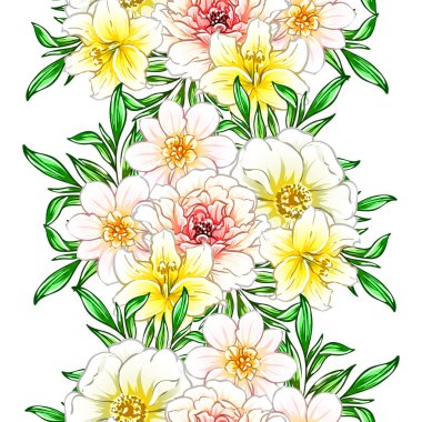 vektör çizim parlak çiçek desen arka plan