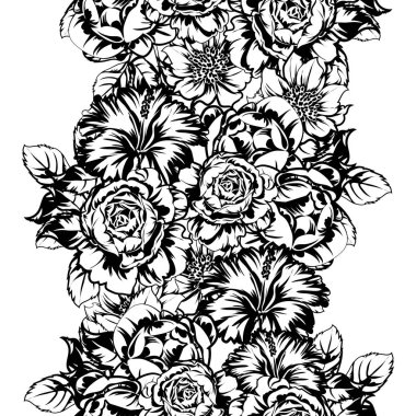 vintage çiçek desen arka plan vektör çizim