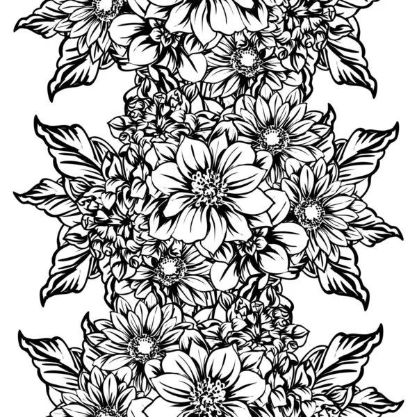 Vektor Illustration Von Vintage Blumen Muster Hintergrund — Stockvektor