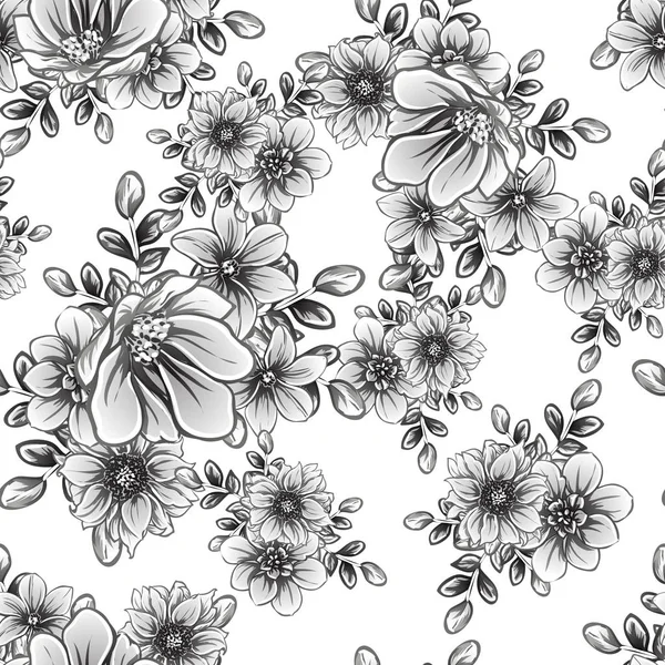 Vectorillustratie Van Vintage Bloemen Patroon Achtergrond — Stockvector