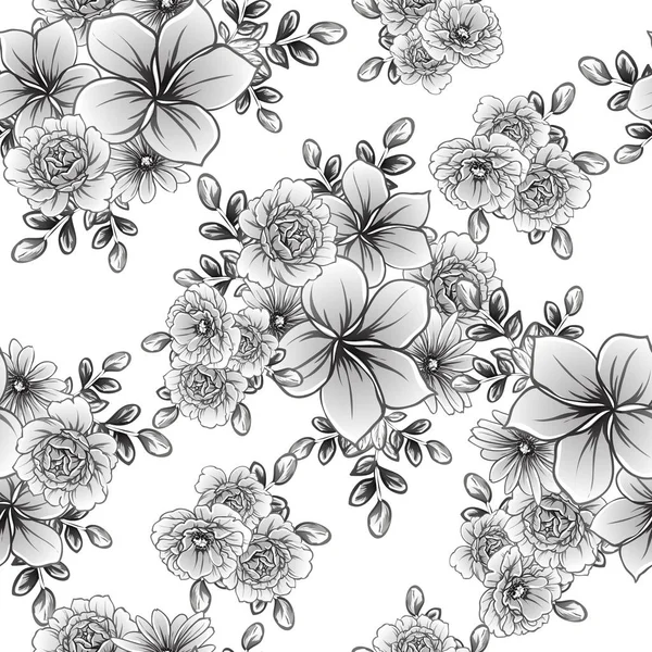 Vektor Illustration Von Vintage Blumen Muster Hintergrund — Stockvektor