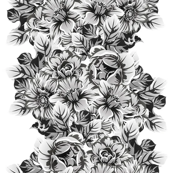 Vektorillustration Vintage Blommor Mönster Bakgrund — Stock vektor