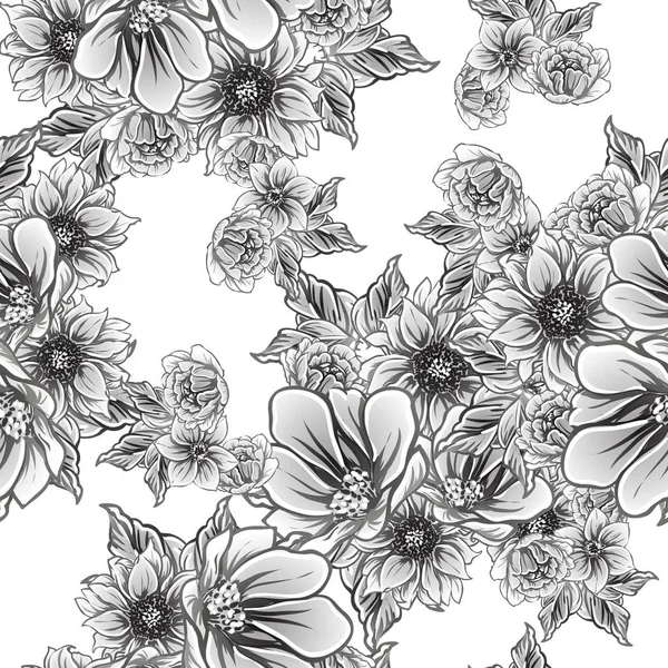 Vektor Illustration Von Vintage Blumen Muster Hintergrund — Stockvektor