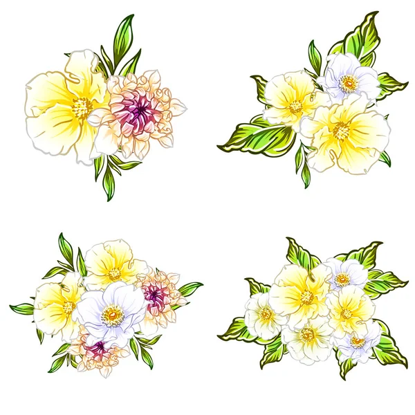 Vektor Illustration Von Hellen Blumen Muster Hintergrund — Stockvektor