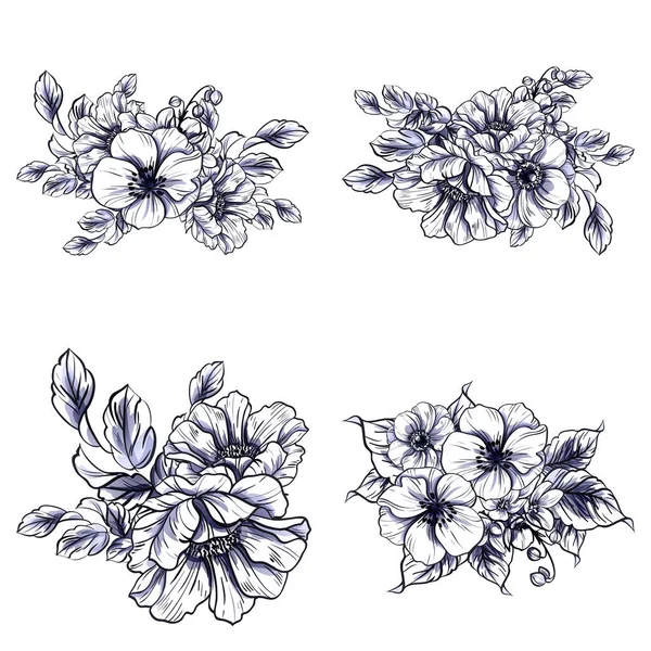 Vektor Illustration Von Vintage Blumen Muster Hintergrund — Stockvektor