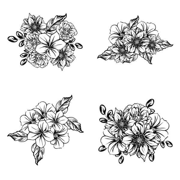 Vektor Illustration Von Vintage Blumen Muster Hintergrund — Stockvektor