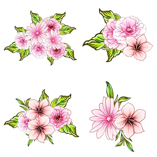 Illustration Vectorielle Fleurs Vives Motif Fond — Image vectorielle