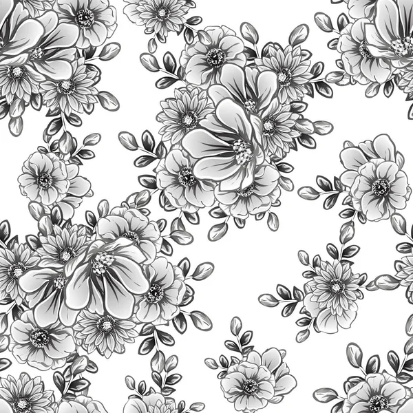 Vektor Illustration Von Vintage Blumen Muster Hintergrund — Stockvektor