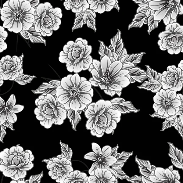 Vektor Illustration Von Vintage Blumen Muster Hintergrund — Stockvektor