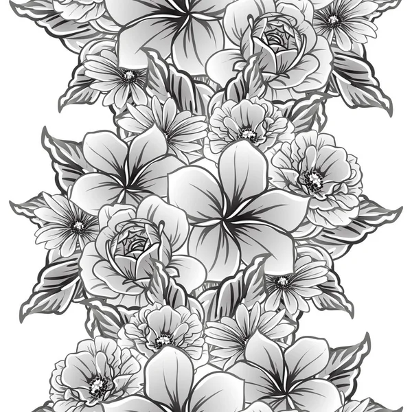 Vektor Illustration Von Vintage Blumen Muster Hintergrund — Stockvektor