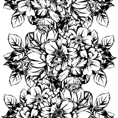 vintage çiçek desen arka plan vektör çizim
