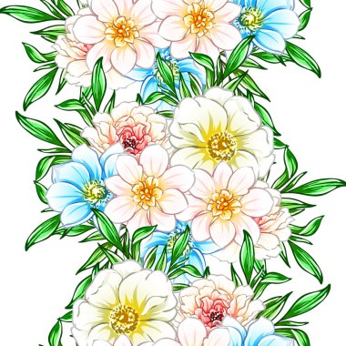 vektör çizim parlak çiçek desen arka plan