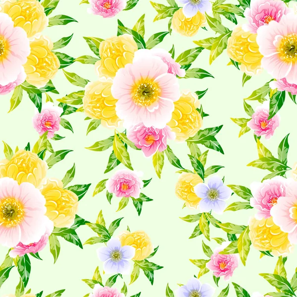 Illustration Vectorielle Fleurs Vives Motif Fond — Image vectorielle