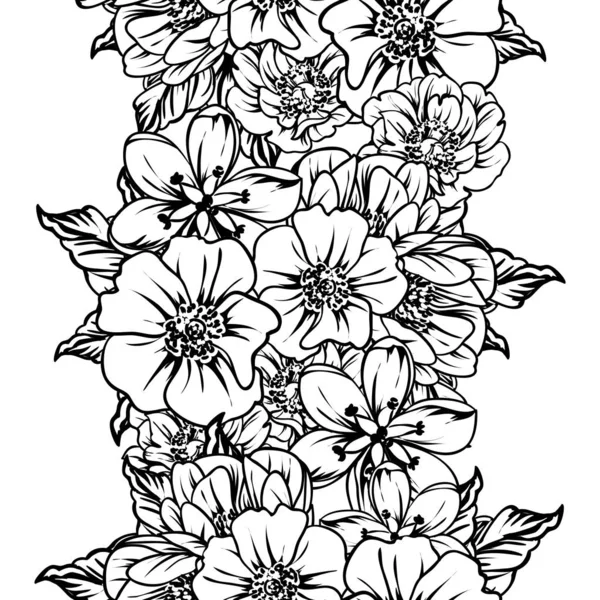 Vektor Illustration Von Vintage Blumen Muster Hintergrund — Stockvektor