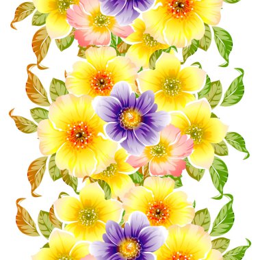 vektör çizim parlak çiçek desen arka plan