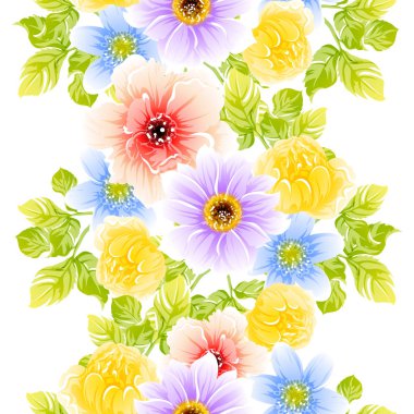 vektör çizim parlak çiçek desen arka plan