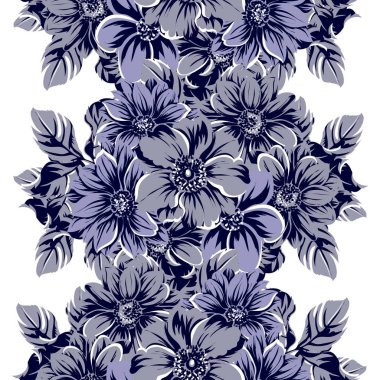 vintage çiçek desen arka plan vektör çizim