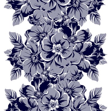 vintage çiçek desen arka plan vektör çizim