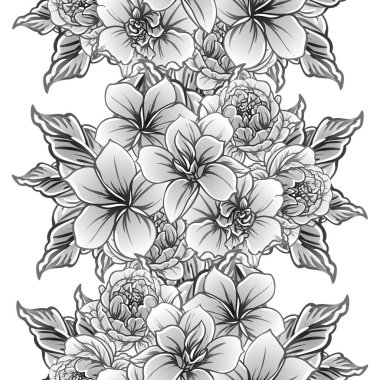 vintage çiçek desen arka plan vektör çizim