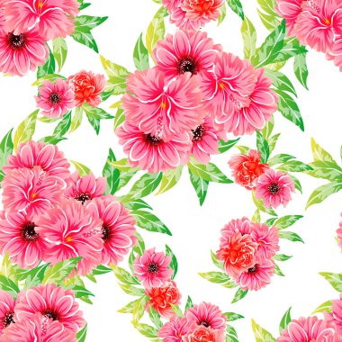 vektör çizim parlak çiçek desen arka plan