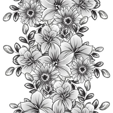 vintage çiçek desen arka plan vektör çizim