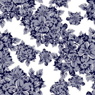 vintage çiçek desen arka plan vektör çizim