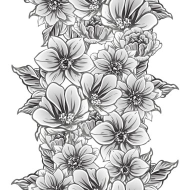 vintage çiçek desen arka plan vektör çizim