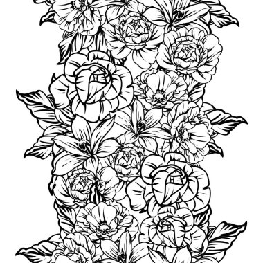 vintage çiçek desen arka plan vektör çizim