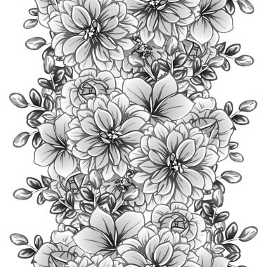 vintage çiçek desen arka plan vektör çizim