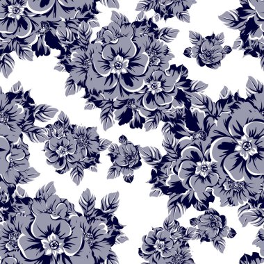 vintage çiçek desen arka plan vektör çizim
