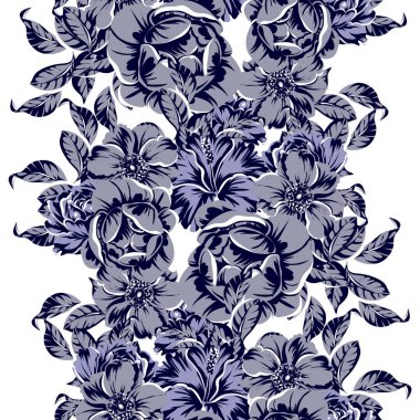 vintage çiçek desen arka plan vektör çizim